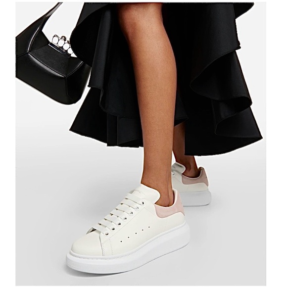 Alexander McQueen Oversized Platform Leather Sneakers White Women’s Size 8